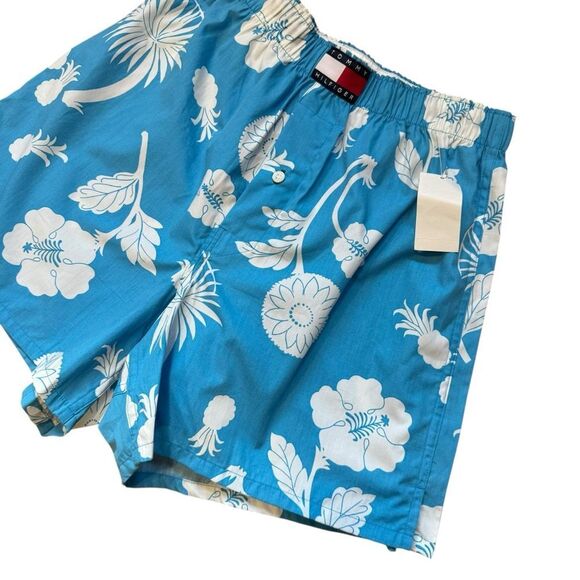 Tommy Hilfiger Vintage Blue Floral Men's Cotton Logo Boxers - Picture 6 of 7
